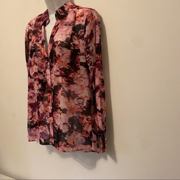 Robert Rodriguez Leslie Floral Popover Blouse Size Medium - Picture 4 of 11